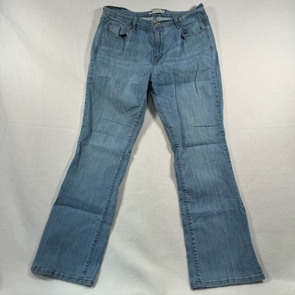 Levis 515 Bootcut Jeans Womens Size 14 Light Blue High Rise - Picture 2 of 15